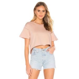 NWT Tularosa Alana Short Sleeve Crop Top Pink